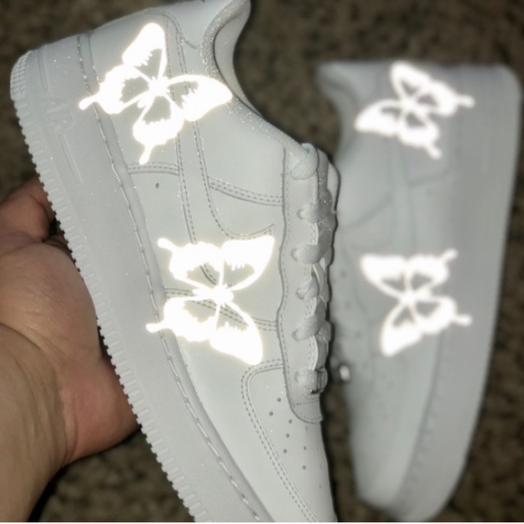 Reflective Butterfly Custom Air Force 1’s - Picture 3 of 11